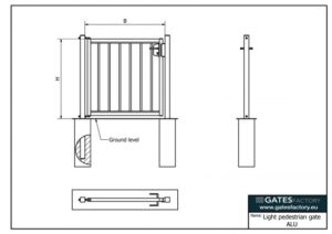 ALUMINIUM PEDESTRIAN GATE LIGHT – Gatesfactory