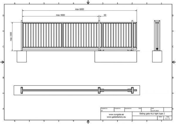 ALUMINIUM SLIDING GATE LIGHT TYPE.2 – Gatesfactory